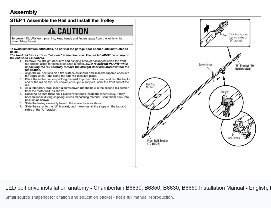 LED belt drive installation anatomy